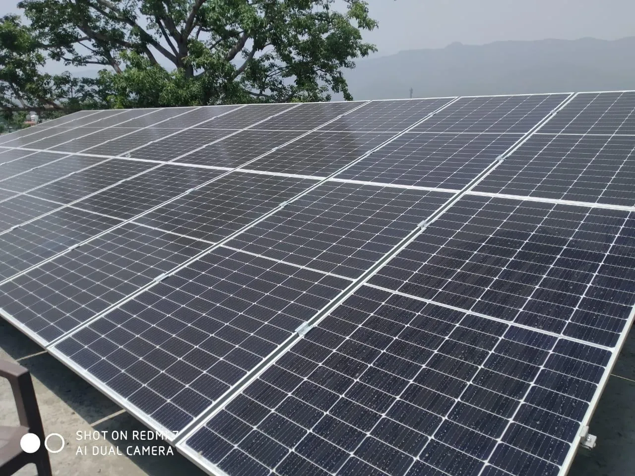 Rooftop solar array installed on a building in Himachal Pradesh